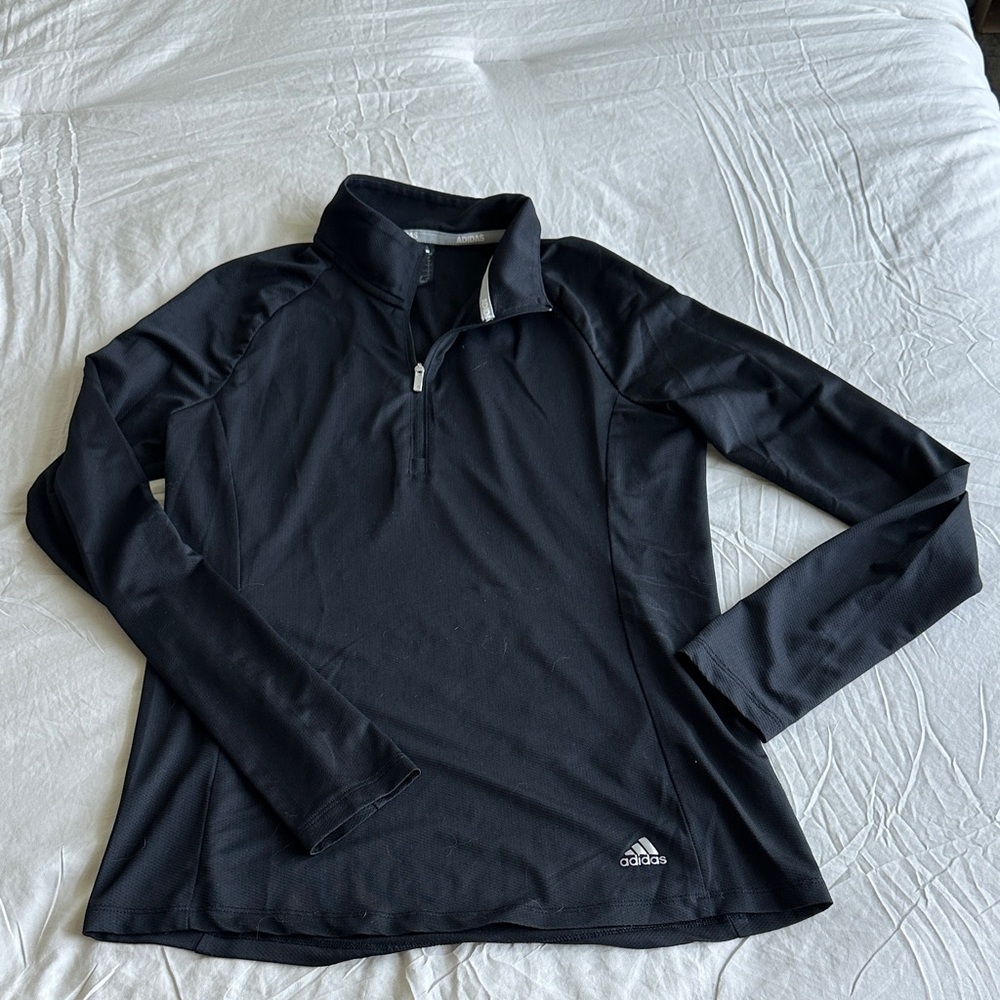 Golf Adidas Black Quarter-Zip Pullover